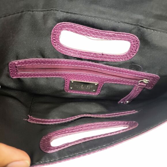 Nine West Purple SnakeskinFaux Leather Wrislet Clutch Bag - Picture 3 of 5